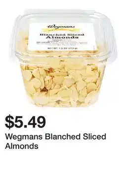 Wegmans Wegmans Blanched Sliced Almonds offer