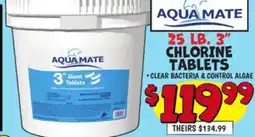 Ollie's AQUAMATE 25 LB. 3 CHLORINE TABLETS offer