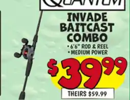 Ollie's QUANTUM INVADE BAITCAST COMBO offer