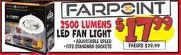 Ollie's FARPOINT 2500 LUMENS LED FAN LIGHT offer