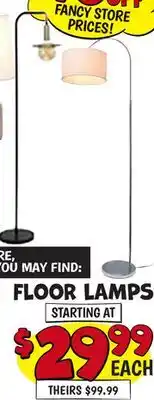Ollie's FLOOR LAMPS offer