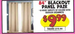 Ollie's 84 BLACKOUT PANEL PAIR offer