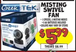 Ollie's MISTING SWIVEL FAN offer