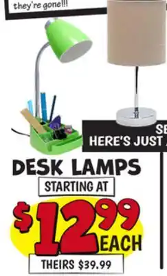 Ollie's DESK LAMPS offer
