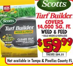 Ollie's SCOTTS WEED & FEED TURF BUILDER offer