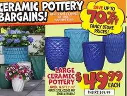 Ollie's LARGE CERAMIC POTTERY offer