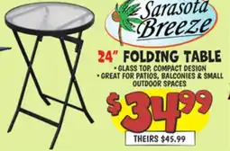 Ollie's 24 FOLDING TABLE offer