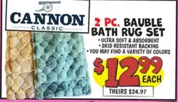 Ollie's 2 PC. BAUBLE BATH RUG SET offer