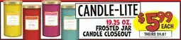 Ollie's CANDLE-LITE 19.25 OZ. FROSTED JAR CANDLE CLOSEOUT offer