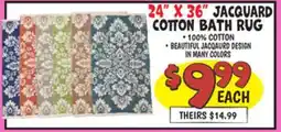 Ollie's 24 X 36 JACQUARD COTTON BATH RUG offer