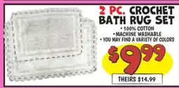 Ollie's 2 PC. CROCHET BATH RUG SET offer