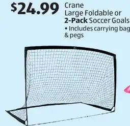 Aldi Crane Large Foldable or 2-Pack Soccer Goals offer