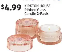 Aldi KIRKTON HOUSE Ribbed Glass Candle offer