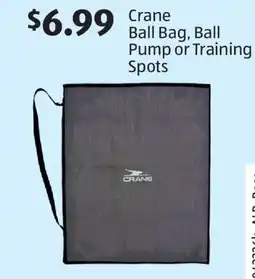 Aldi Crane Ball Bag, Ball Pump or Training Spots offer