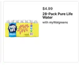 Walgreens 28-Pack Pure Life Water offer