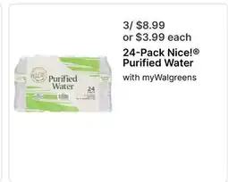 Walgreens 24-Pack Nice! Purified Water offer