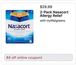 Walgreens 2-Pack Nasacort Allergy Relief offer