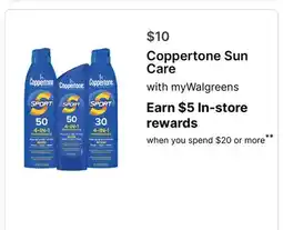 Walgreens Coppertone Sun Care offer