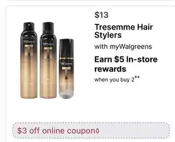 Walgreens Tresemme Hair Stylers offer