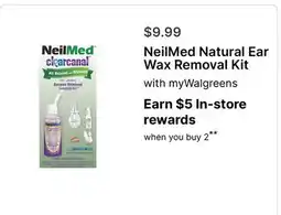 Walgreens NeilMed Natural Ear Wax Removal Kit offer