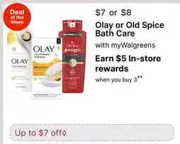 Walgreens Olay or Old Spice Bath Care offer