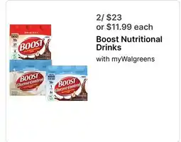 Walgreens Boost Nutritional Drinks offer
