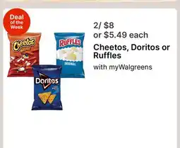 Walgreens Cheetos, Doritos or Ruffles offer