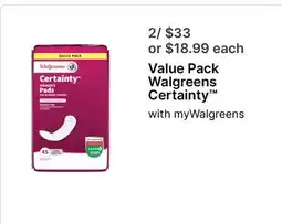 Walgreens Value Pack Walgreens Certainty offer