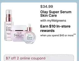 Walgreens Olay Super Serum Skin Care offer