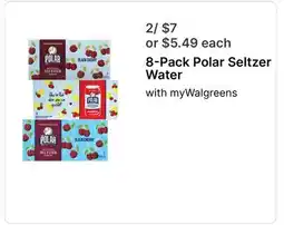 Walgreens 8-Pack Polar Seltzer Water offer