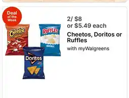 Walgreens Cheetos, Doritos or Ruffles offer