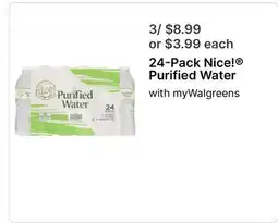 Walgreens 24-Pack Nice! Purified Water offer