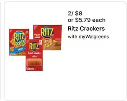 Walgreens Ritz Crackers offer