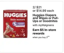 Walgreens Huggies Diapers and Wipes or Pull-Ups or Goodnites offer
