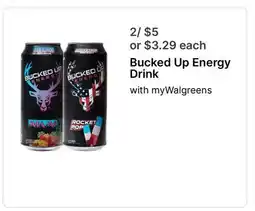 Walgreens Bucked Up Energy Drink offer