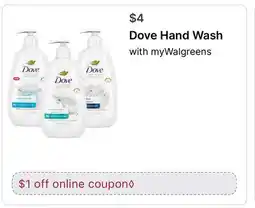 Walgreens Dove Hand Wash offer