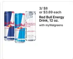 Walgreens Red Bull Energy Drink, 12 oz offer