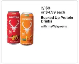 Walgreens Bucked Up Protein Drinks offer