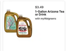 Walgreens 1-Gallon Arizona Tea or Drink offer