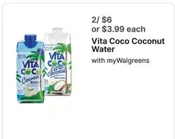 Walgreens Vita Coco Coconut Water offer