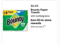 Walgreens Bounty Paper Towels offer