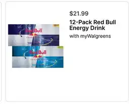 Walgreens 12 - Pack Red Bull Energy Drink offer