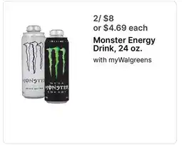 Walgreens Monster Energy Drink, 24 oz offer