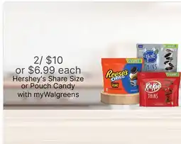 Walgreens Hershey's Share Size or Pouch Candy offer