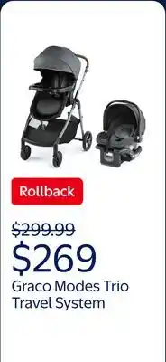 Walmart Graco Modes Trio Travel System, Hemlock, Black offer