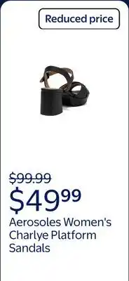 Walmart Aerosoles Women's Charlye Platform Block Heel Sandals offer