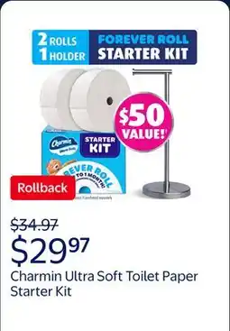 Walmart Charmin Ultra Soft Toilet Paper, Forever Roll Starter Kit offer