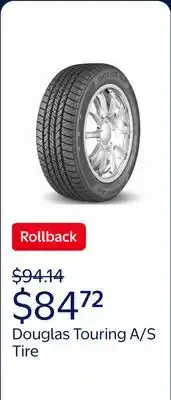 Walmart Douglas Touring A/S 225/50R17 94V All-Season Tire offer
