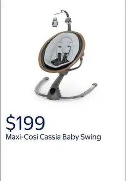 Walmart Maxi-Cosi Cassia Baby Swing, EcoCare Fabric, 360° Rotation, On Safari Gray offer