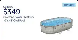 Walmart Coleman Power Steel 16' x 10' x 42 Oval Above Ground Pool Set offer